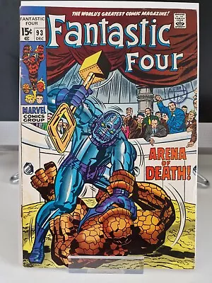 Buy Fantastic Four #93 1969 Marvel Comics Classic Jack Kirby Cover Silver Age  • 14.99£