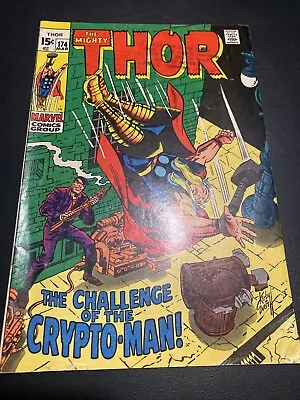 Buy Thor #174 Marvel Comics Book (KEY BOOK) 1st Appearance Crypto-Man • 7.77£