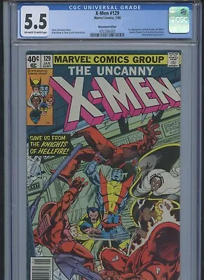 Buy X-Men #129 1980 CGC 5.5 (1st App Of Kitty Pryde, Emma Frost)(Newsstand Edition) • 108.73£