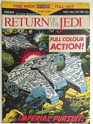Buy Star Wars Weekly, Vintage Marvel UK Comic Return Of The Jedi No.84 • 1.95£