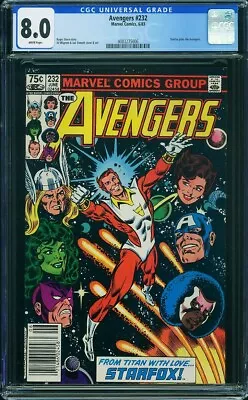 Buy Avengers #232 (1983) CGC 8.0! Starfox Joins The Avengers! • 29.50£