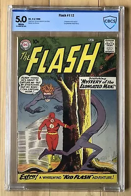 Buy Flash #112 CBCS 5.0 White Pages Origin And First Appearance Of The Elongated Man • 291.23£