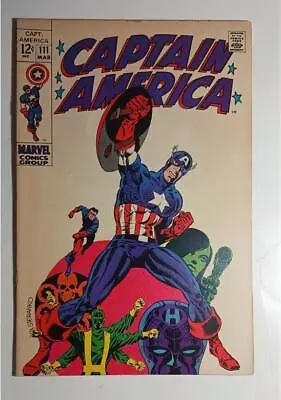 Buy Captain America #111 Marvel Comic 1969 Death Of Steve Rogers Steranko Cover Vf • 153.38£