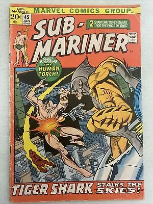 Buy Sub-mariner # 45. Gil Kane-cover.  Bronze Age Jan. 1972. Vg + 4.5 • 9.89£