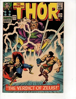 Buy The Mighty Thor #129(KEY)1966(THIS BOOK HAS MINOR RESTORATION SEE DESCRIPTION) • 23.96£
