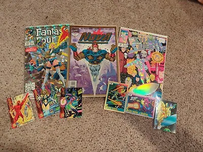 Buy Marvel Comics MCU - Fantastic Four #375 Silver Surfer #75 Nova #1 Sign + Cards • 12.43£