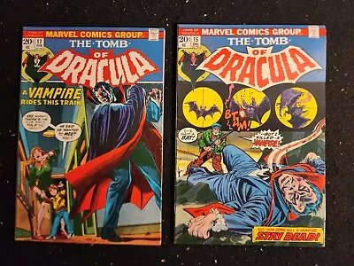 Buy TOMB OF DRACULA #15 + 17 (Marvel Comics 1973) AVG F+/VF- Gil Kane • 42.71£