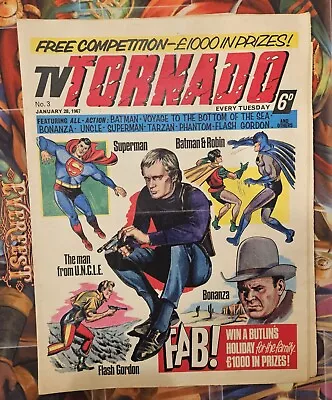 Buy TV Tornado 1967 #3 Batman! Superman, Flash Gordon, Tarzan! Vintage UK Comic • 69.89£