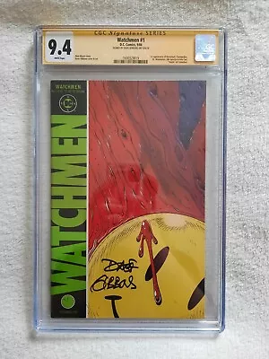 Buy Watchmen #1 1986 CGC 9.4 Signed Dave Gibbons Dr. Manhattan Rorschach DC • 349.99£