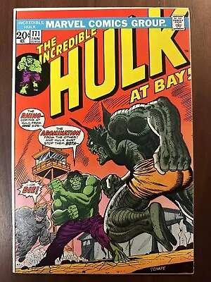 Buy Incredible Hulk #171 FN/VF Battle Of Hulk Vs Abomination & Rhino (Marvel 1974) • 42.71£