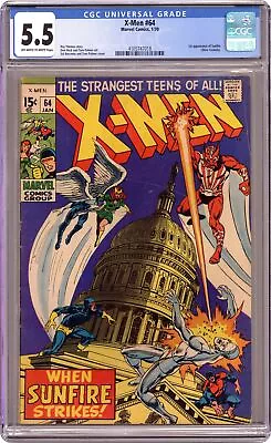 Buy Uncanny X-Men #64 CGC 5.5 1970 4105747018 1st App. Sunfire • 135.91£