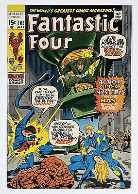 Buy Fantastic Four #108 - 1971 - Fn - Nega-man Appearance - Bronze Age - Marvel • 7.77£