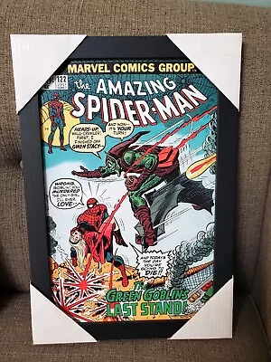 Buy Amazing Spiderman #122 18 X 14 Laminated WOOD Wall Art GREEN GOBLIN Spider-Man • 15.83£