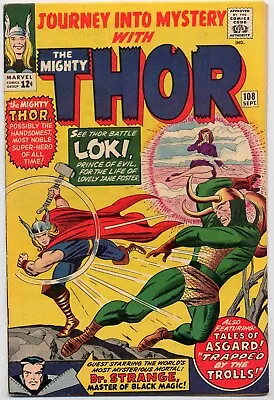 Buy Journey Into Mystery 108 VG/FN 1964 Marvel Dr Strange Loki Jack Kirby • 77.66£