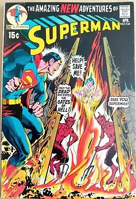 Buy Superman #236 - VG/FN (5.0) - DC 1971  - 15 Cents With UK Stamp - Curt Swan Art • 7.50£