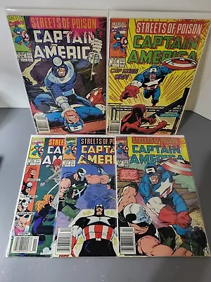 Buy Captain America Vol 1. (5) Comic Lot Issues 374-375-376-377-378 Marvel 1990 • 19.41£