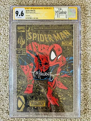 Buy Spider-man #1 (1990) Gold Cgc 9.6 White Pages Signed Todd Mcfarlane Custom Label • 209.65£