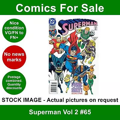 Buy DC Superman Vol 2 #65 Comic - VG/FN+ 01 March 1992 • 3.49£