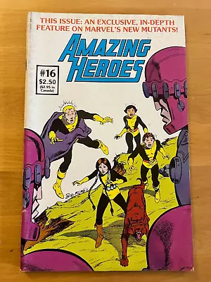 Buy AMAZING HEROES # 16 First Preview Of The New Mutants Fantagraphics Aug 1982 • 6.21£