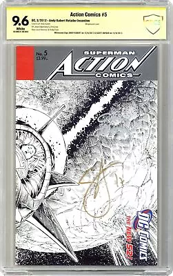 Buy Action Comics #5C Kubert Andy Kubert Sketch 1:200 CBCS 9.6 SS 2012 • 124.26£