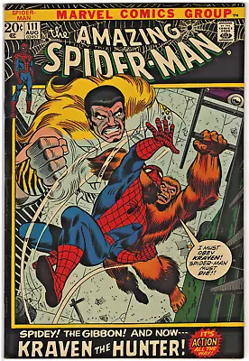 Buy Amazing Spider-Man #111 5.5 Kraven The Hunter Appearance! Marvel Comics 1972 • 19.41£