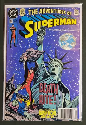 Buy The Adventures Of Superman No. 465 - DC Comics -- April 1990 (Bag & Board) • 5.44£