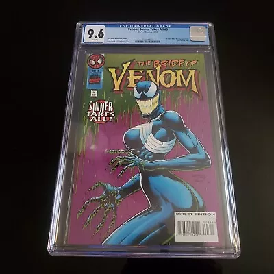 Buy 1995 Marvel Comics VENOM SINNER TAKES ALL #3   CGC 9.6 1st SHE VENOM • 116.48£