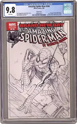 Buy Amazing Spider-Man #546C McNiven Sketch 1:100 Variant CGC 9.8 2008 3998545015 • 431.02£