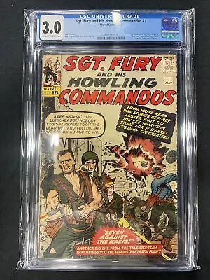 Buy Sgt. Fury And His Howling Commandos #1 - Marvel Comics 1963 CGC 3.0 1st App Fury • 1,087.25£