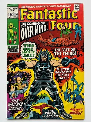 Buy Fantastic Four #113 (1971) 1st Overmind FN- Range • 9.71£