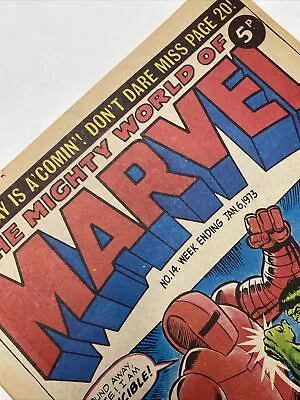 Buy The Mighty World Of Marvel #14 - 1973  Uk - The Hulk / Daredevil /fantastic Four • 14.99£