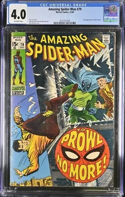 Buy Amazing Spiderman #79 1969 CGC 4 2nd Appearance Prowler OW Pages • 50.48£