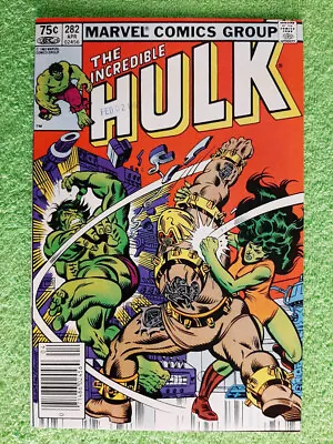 Buy INCREDIBLE HULK #282 NM Newsstand Canadian Price Variant 1st SheHulk Meet RD5422 • 17.71£