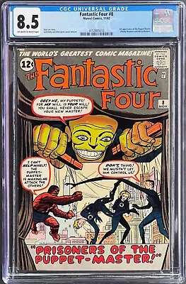Buy FANTASTIC FOUR 8 CGC 8.5 DOUBLE KEY 1st APPEARs 11/62 💎 ALSO SEE OUR 3.5 To 9.0 • 1,937.64£