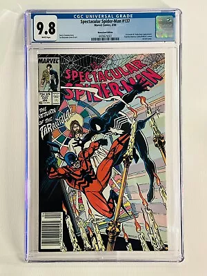 Buy Spectacular Spider-Man 1988 Tarantula #137 CGC 9.8 NEWSSTAND Rare 1 Of 1 • 213.56£