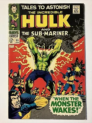 Buy Tales To Astonish #99 VG+ 4.5 Incredible Hulk And Sub-Mariner Marvel Comics • 15.52£