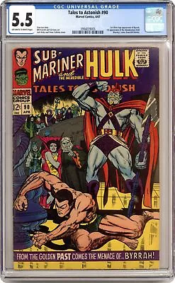 Buy Tales To Astonish #90 CGC 5.5 1967 3994039005 1st App. Abomination • 151.44£