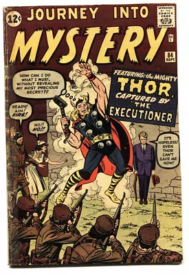 Buy Journey Into Mystery #84  1962 - Marvel  -G - Comic Book • 1,281.40£