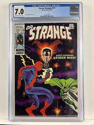 Buy Doctor Strange #179 CGC 7.0 Spider-Man Appearance Marvel 1969. • 93.19£