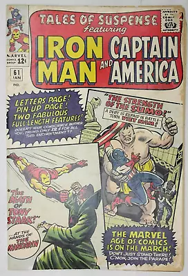 Buy Tales Of Suspense #61 Iron Man Captain America Marvel Comics (1964) • 32.95£