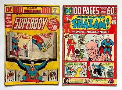 Buy DC Comics 100 Pages Superboy Issue #DC21 1973 And Shazam Issue #15 1974 • 15£