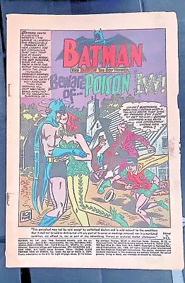Buy Batman 181 (DC, 1966) 1st App. Poison Ivy! NO Cover & MISSING Pin-Up • 38.82£