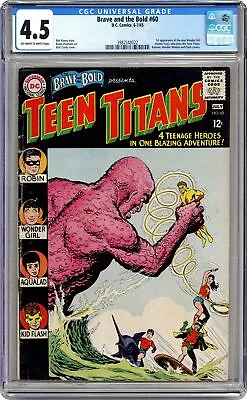 Buy Brave And The Bold #60 CGC 4.5 1965 3982548022 2nd App. Teen Titans • 244.63£