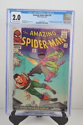 Buy Amazing Spider-Man #39 CGC 2.0 Norman Osborn Revealed As Green Goblin 1st Romita • 160.18£