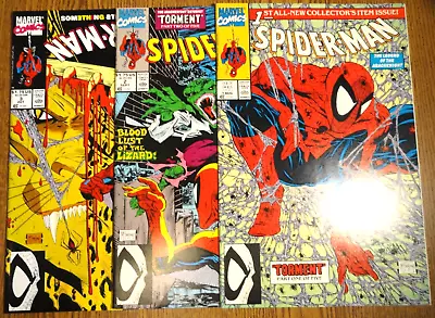 Buy Spider-man #1,2,3 Todd McFarlane Premiere Run 1st Print Set Lizard Marvel Lot • 21.74£