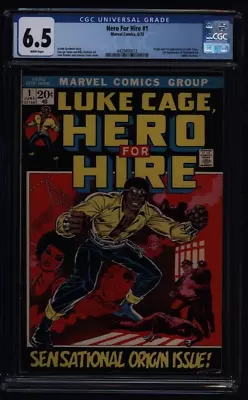 Buy Hero For Hire #1 ⭐ CGC 6.5 White 1st Appearance Of Luke Cage! Marvel Comic 1972 • 252.36£
