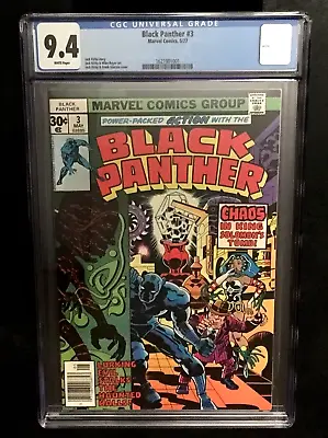Buy Black Panther #3 Cgc 9.4 Nm White Pages Jack Kirby Cover/art Marvel Comics 1977 • 73.77£