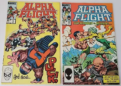 Buy Alpha Flight #5 + #15, Marvel Comics 1983/84, Sub-mariner Apps, 2 Issue Bundle • 4.99£