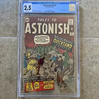 Buy TALES TO ASTONISH #32 CGC 2.5 Atlas Comics 1962 Steve Ditko Jack Kirby Stan Lee • 128.13£