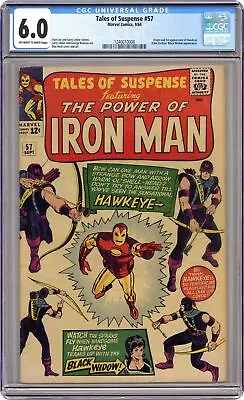 Buy Tales Of Suspense #57 CGC 6.0 1964 1240010008 1st App. Hawkeye • 776.61£